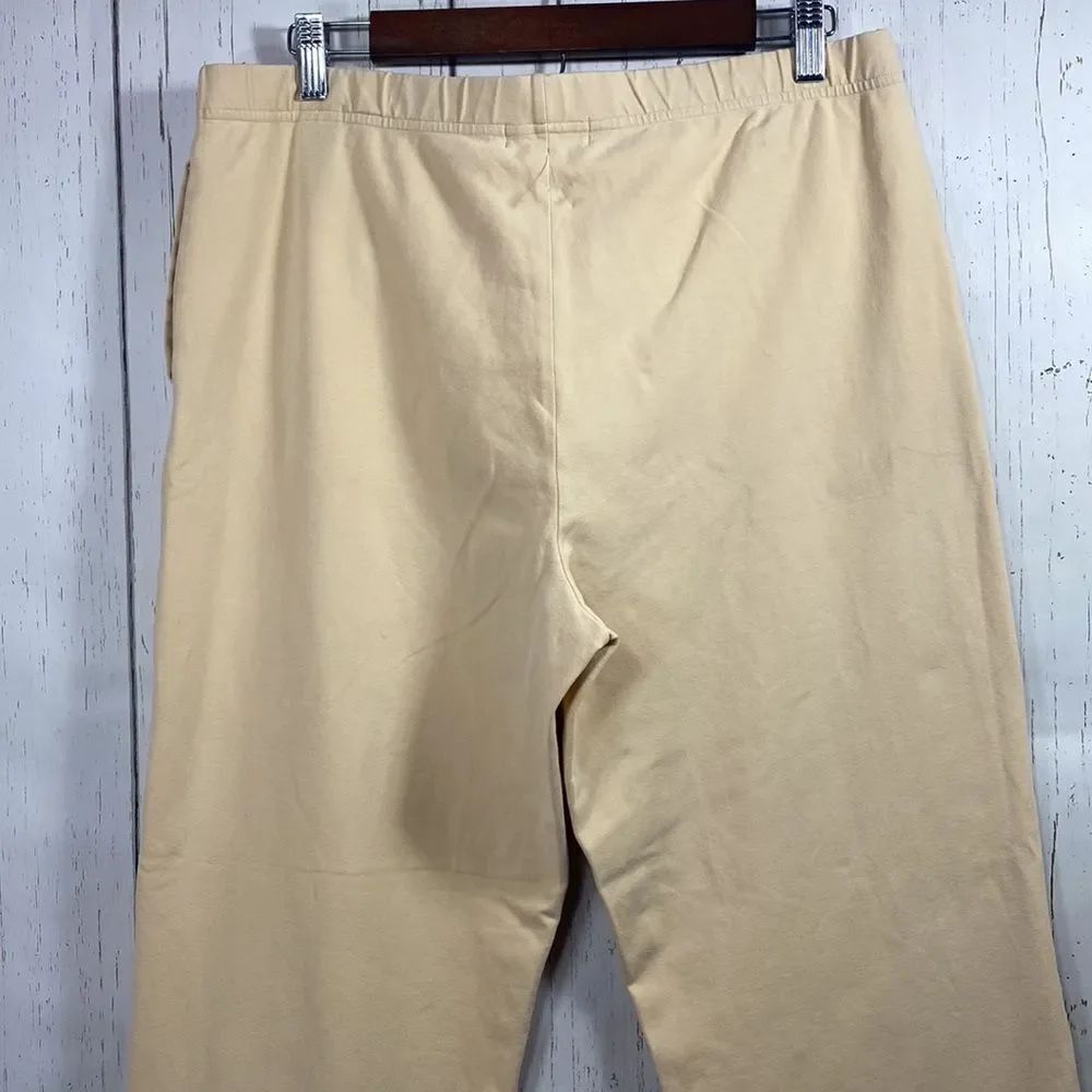 Lauren Active Ralph Lauren Cream Drawstring Capri Pants Size L Athleisure Casual - Picture 14 of 16